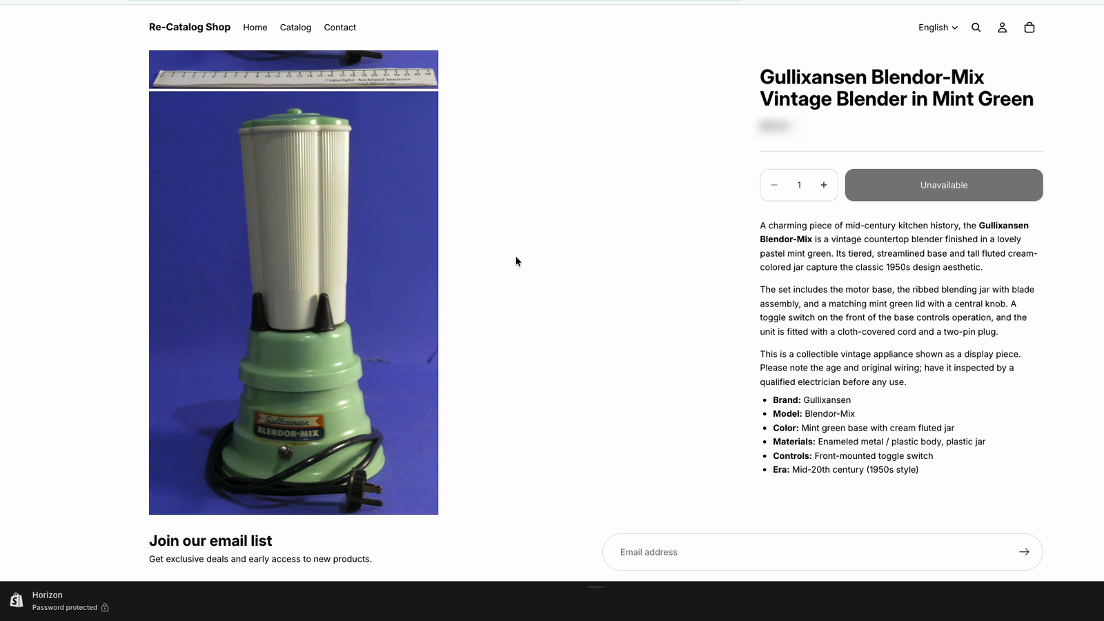 Live storefront product page showing the generated result.